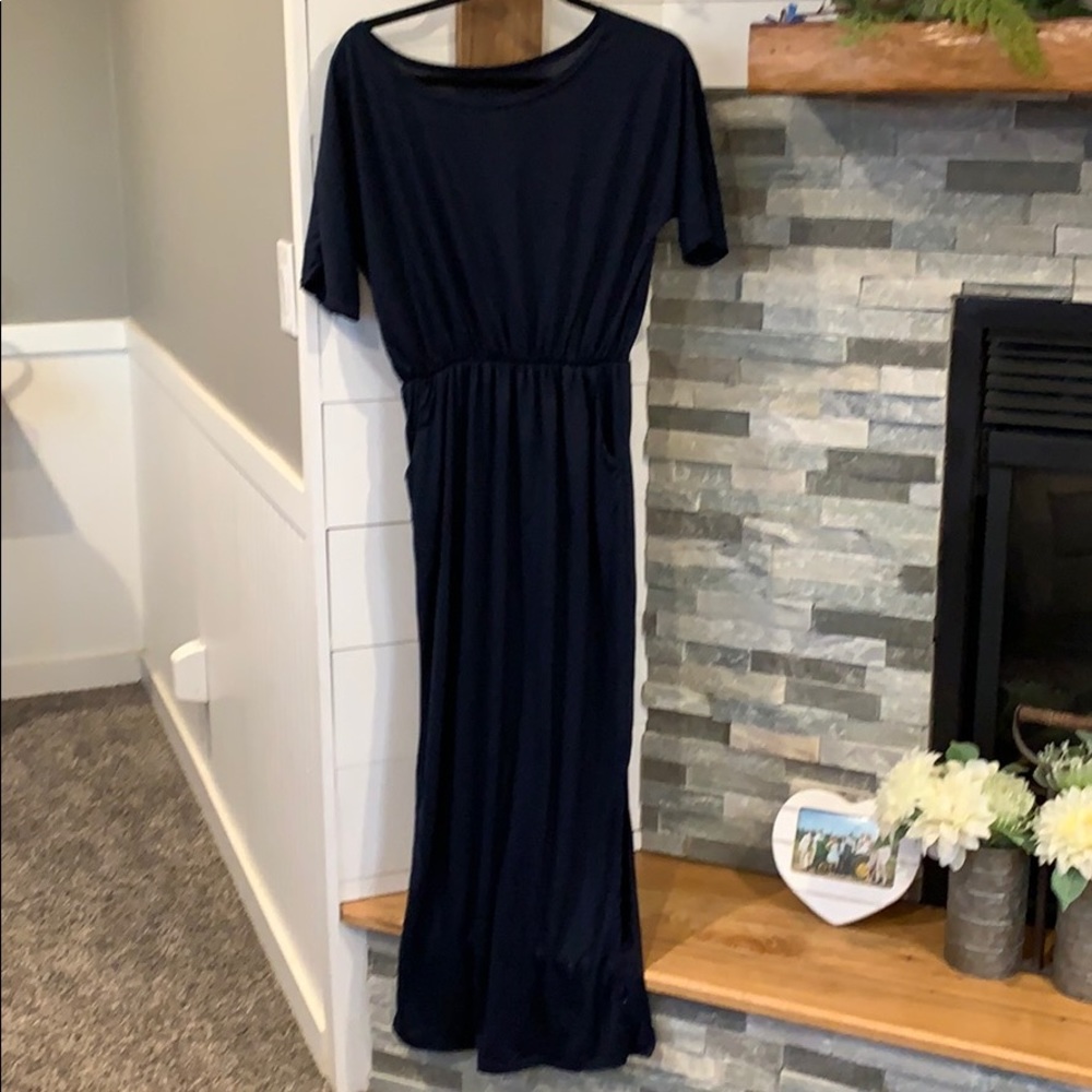 Navy maxi dress
